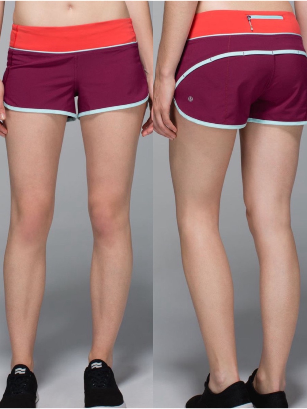 Lululemon Run: Speed Short - dashing purple/alarming/tranquil blue